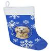 Caroline's Treasures CK3916CS Golden Retriever Winter Snowflakes Christmas Stocking Fireplace Hanging Stockings Christmas Season Party Decor Family Holiday Decorations view 1