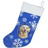 Caroline's Treasures CK3916CS Golden Retriever Winter Snowflakes Christmas Stocking Fireplace Hanging Stockings Christmas Season Party Decor Family Holiday Decorations view 3