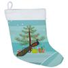 Caroline's Treasures BB9292CS Indian Peacock Peafowl Christmas Christmas Stocking, Teal Fireplace Hanging Stockings Christmas Season Party Decor Family Holiday Decorations view 1