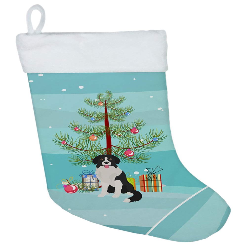 Caroline's Treasures CK3887CS Borador Christmas Tree Christmas Stocking Fireplace Hanging Stockings Christmas Season Party Decor Family Holiday Decorations