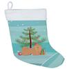 Caroline's Treasures CK3468CS Tan Lhasa Apso Christmas Tree Christmas Stocking Fireplace Hanging Stockings Christmas Season Party Decor Family Holiday Decorations view 1