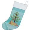 Caroline's Treasures CK3878CS Westiepoo #1 Christmas Tree Christmas Stocking Fireplace Hanging Stockings Christmas Season Party Decor Family Holiday Decorations view 2