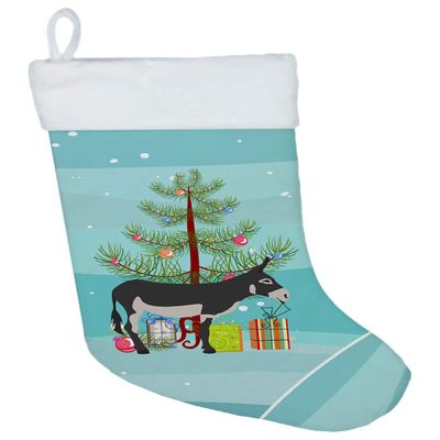 Caroline's Treasures BB9211CS American Mammoth Jack Donkey Christmas Christmas Stocking, Teal Fireplace Hanging Stockings Christmas Season Party Decor Family Holiday Decorations
