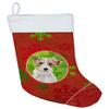 Caroline's Treasures CK3975CS Christmas Snowflakes Jack Russell Terrier Christmas Stocking Fireplace Hanging Stockings Christmas Season Party Decor Family Holiday Decorations view 1
