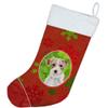 Caroline's Treasures CK3975CS Christmas Snowflakes Jack Russell Terrier Christmas Stocking Fireplace Hanging Stockings Christmas Season Party Decor Family Holiday Decorations view 3