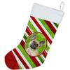 Caroline's Treasures CK4061CS Christmas Snowflakes Fawn French Bulldog Christmas Stocking Fireplace Hanging Stockings Christmas Season Party Decor Family Holiday Decorations view 2