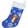 Caroline's Treasures CK3928CS Basset Hound Winter Snowflakes Christmas Stocking Fireplace Hanging Stockings Christmas Season Party Decor Family Holiday Decorations view 2