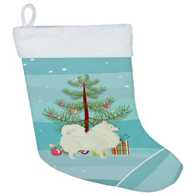 Caroline's Treasures CK3565CS Spitz Christmas Tree Christmas Stocking Fireplace Hanging Stockings Christmas Season Party Decor Family Holiday Decorations