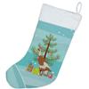 Caroline's Treasures BB9232CS Indian Runner Duck Christmas Christmas Stocking, Teal Fireplace Hanging Stockings Christmas Season Party Decor Family Holiday Decorations view 2