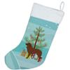 Caroline's Treasures BB2949CS Portuguese Sheepdog Dog Merry Christmas Tree Christmas Stocking Fireplace Hanging Stockings Christmas Season Party Decor Family Holiday Decorations view 3
