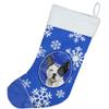 Caroline's Treasures CK3944CS Winter Snowflakes French Bulldog Christmas Stocking Fireplace Hanging Stockings Christmas Season Party Decor Family Holiday Decorations view 2