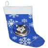 Caroline's Treasures CK3910CS Alaskan Malamute Winter Snowflakes Christmas Stocking Fireplace Hanging Stockings Christmas Season Party Decor Family Holiday Decorations view 1
