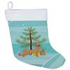 Caroline's Treasures CK3814CS Tan Chion Christmas Tree Christmas Stocking Fireplace Hanging Stockings Christmas Season Party Decor Family Holiday Decorations view 1