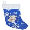 Caroline's Treasures CK3895CS Wheaten Terrier Winter Snowflakes Christmas Stocking Fireplace Hanging Stockings Christmas Season Party Decor Family Holiday Decorations view 1