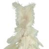 3FT White Christmas Tree Real White Ostrich Feather Branches with Metal Stand Included Indoor Outdoor view 2