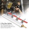 4 Way Beer Splitter, Muti way Home Co2 Air Gas Manifold Distribution Beer Splitter view 2