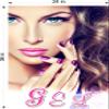 Gel V Nail Salon Sign Decor Advertising Marketing Vertical Perforated Window Vinyl Sign for Outdoors, 36H x 24W view 2