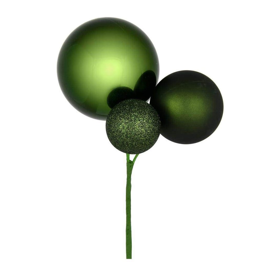 18" Moss Green Ornament Pick 3/Bg