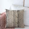 Throw Pillow Covers 18" x 18" Gray Trunk Pattern Birch Trees Abstract Nature Wood Black Branch Stem Cushion Case Cotton Linen for Winter Home Decoration view 1