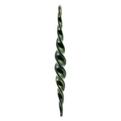 14.6" Moss Green Shiny Spiral Icicle 2/B
