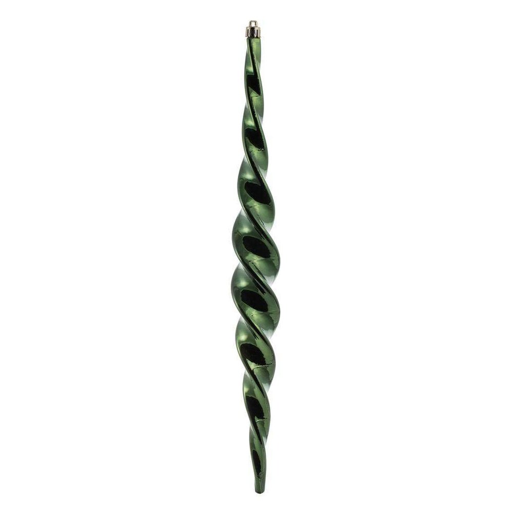 14.6" Moss Green Shiny Spiral Icicle 2/B