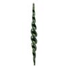 14.6" Moss Green Shiny Spiral Icicle 2/B view 1