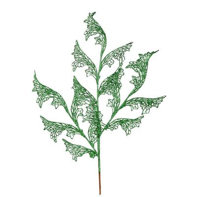 Vickerman 635711-27" Green Glitter Coral Bell Spray (12 Pack) (L191504)