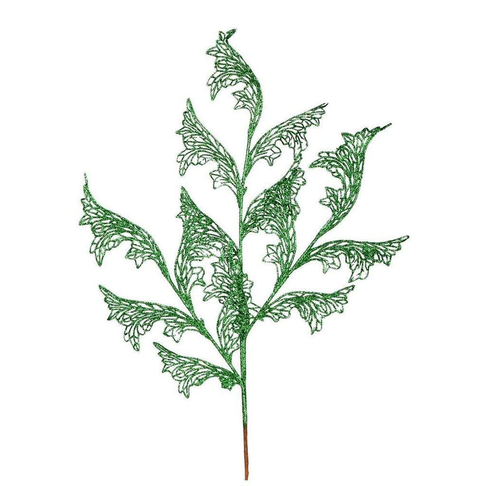 Vickerman 635711-27" Green Glitter Coral Bell Spray (12 Pack) (L191504)