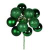 12" Green Ball Ornament Pick 4/Bg view 1