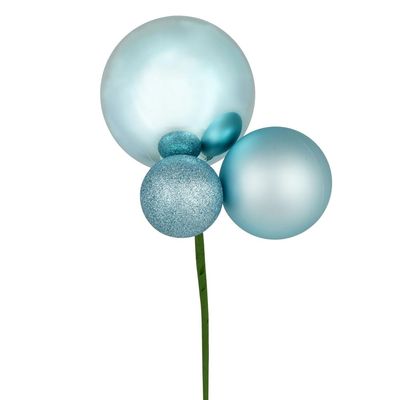 18" Baby Blue Ornament Pick 3/Bg