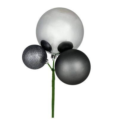 18" Pewter Ornament Pick 3/Bg