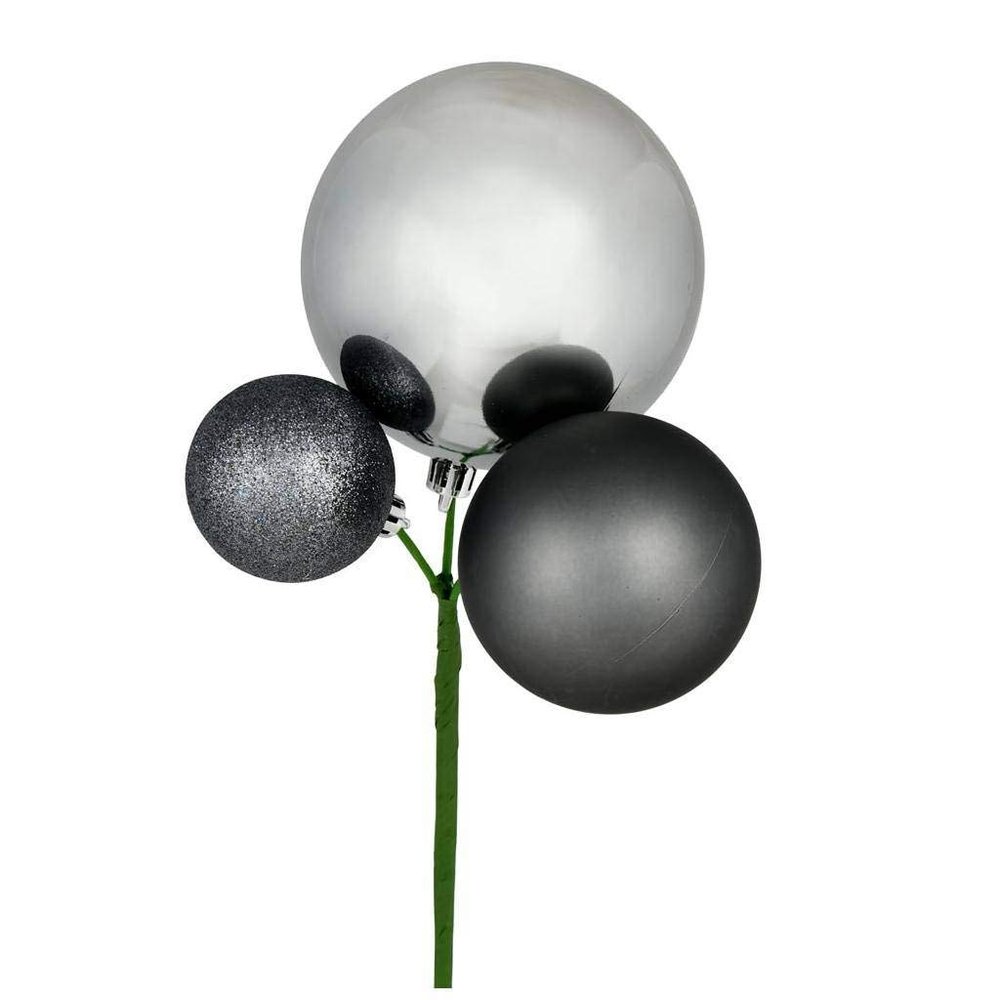 18" Pewter Ornament Pick 3/Bg