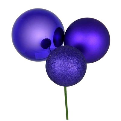 18" Purple Ornament Pick 2/Bg