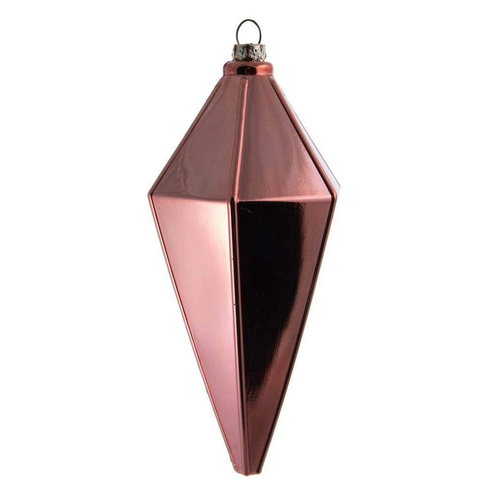 7" Coral Shiny Lantern Ornament 4/Bag