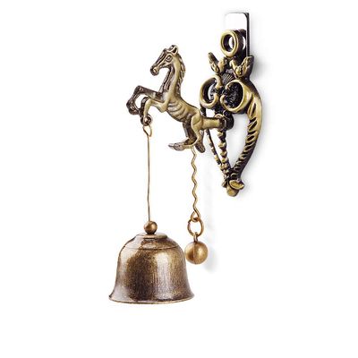 DolphinBanana Shop Keepers Bell, Exquisite Office Store Entrance Front Door Porch Chime, Strong Magnet Luck Dinner Bell, Antique Metro Home Garden Doorbell Prime Gift, Horse