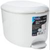 Addis Premium Deluxe Bathroom Pedal Bin with Inner, 3.5 Litre, White Grey, 29 x 18.5 x 23cm view 1