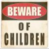 Rogue River Tactical Funny Sarcastic Metal Tin Sign Wall Decor Man Cave Bar Yard Wall Warning Beware of Children view 1