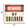 Rogue River Tactical Funny Sarcastic Metal Tin Sign Wall Decor Man Cave Bar Yard Wall Warning Beware of Children view 3