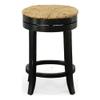 Carolina Classic Irving 24" Swivel Rush Seat Counter Stool in Antique Black view 1