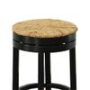 Carolina Classic Irving 24" Swivel Rush Seat Counter Stool in Antique Black view 4