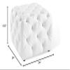 Modway EEI-3775-WHI Anthem Tufted Button Square Faux Leather Ottoman, White view 3