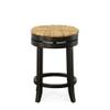 Carolina Classic Irving 24" Espresso Wood and Rush Swivel Counter Stool view 4