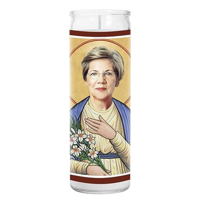 Elizabeth Celebrity Glass Jar Candle Unscented Handmade Soy Wax Votive Candle Unique Gift for Public Figure Fans Home Decor Collectible for Living Room & Office 8 Inch