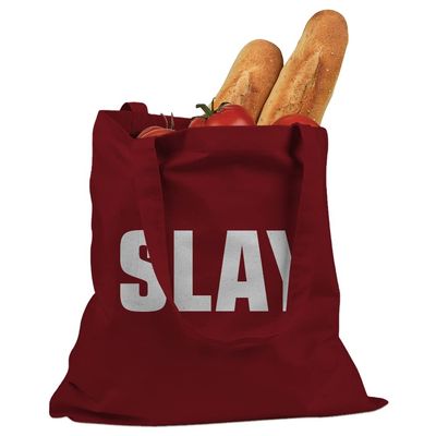 Indica Plateau Slay Red Large Canvas Tote Bag
