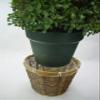 Admired By Nature 36" Artificial Cypress Spiral Shape Topiary Tree with Planter Bamboo Basket - for Home Decor, Offices, Front Porches - Green, Two-Toned view 3
