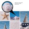 Amagical Marine Life Starfish Seashell Pattern 2 Piece Blue Bathroom Mat Set Non Slip Bath Mat Contour Mat view 4