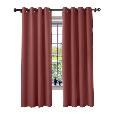 cololeaf Flame Retardant Curtains Fire Resistant Curtain Room Darkening Drape with Grommetfor Home Kitchen Office Hotel School Cinema and Hospital- Merlot 84W x 102L Inch (1 Panel)