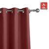 cololeaf Flame Retardant Curtains Fire Resistant Curtain Room Darkening Drape with Grommetfor Home Kitchen Office Hotel School Cinema and Hospital- Merlot 84W x 102L Inch (1 Panel) view 3