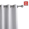 cololeaf Flame Retardant Fire Resistant Room Divider Curtain Panel Drapery for Home Kitchen Office Hotel School Cinema and Hospital- Anti-Bronze Grommet - Greyish White 84W x 84L Inch (1 Panel) view 3