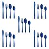 Buyer Star 20-Piece Blue Silverware Flatware Set for 5, Light Weight Cutlery Sets for Travel Camping, Hand Polish, Dishwasher Safe view 1